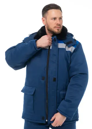 Костюм СТАНДАРТ ГРЕТА зимний с СОП с ПК (т.синий/васильковый)