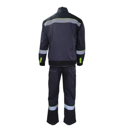 Костюм КОРВЕТ КОТТОН КП2 с КП (т.серый/черный/лимон)