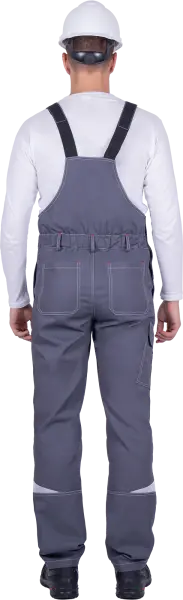 Полукомбинезон ТУРБО SAFETY (серый/чёрный/красный)