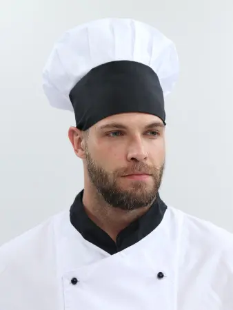 Костюм повара ШОКОЛАД с коротким рукавом (черный/белый)