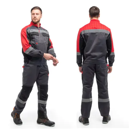 Костюм ФОРМУЛА с СОП с ПК (т.серый/красный/черный)