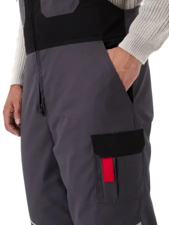 Костюм ВЕКТОР зимний с ПК (т.серый/черный/красный)