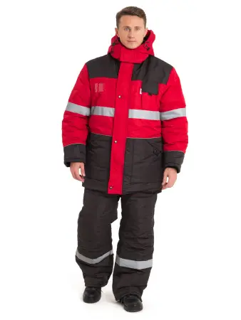 Костюм НОРДМЕН зимний с СОП с ПК (красный/чёрный)
