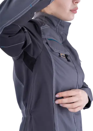 Куртка ТУРБО SAFETY женская (серый/т.серый)