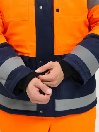 Костюм ДОРОЖНИК-УЛЬТРА зимний с ПК (оранжевый/т.синий)