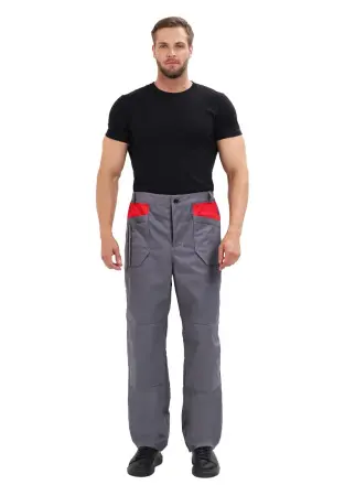 Костюм ОПТИМАЛЬНЫЙ с БР (серый/красный)