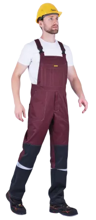 Костюм КМ-10 ЛЮКС с ПК (бордовый/желтый/черный)