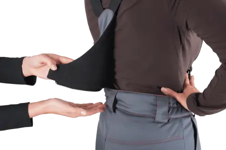 Костюм КМ-10 ЛЮКС жен. зимний c БР (серый/красный)