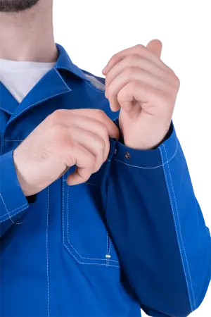 Халат ТУРБО SAFETY (василек/синий)