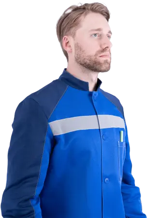 Халат РОУД (василек/т.синий)