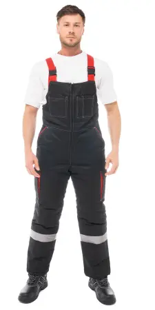 Костюм АНТЕЙ зимний с ПК (черный/красный)