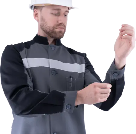 Халат РОУД (серый/черный)