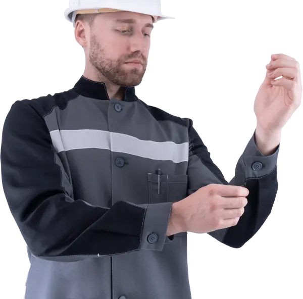 Халат РОУД (серый/черный)