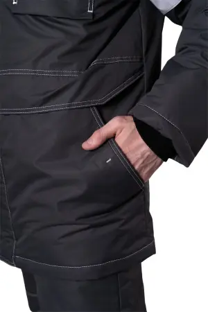 Костюм СТАРАТЕЛЬ ИМПОРТ зимний с БР (серый/красный)