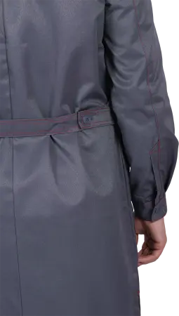 Халат КМ-10 ЛЮКС (серый/красный)