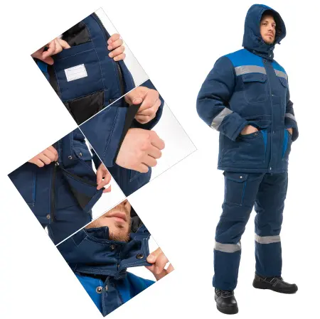 Костюм АНТЕЙ зимний с СОП с ПК (т.синий/васильковый)