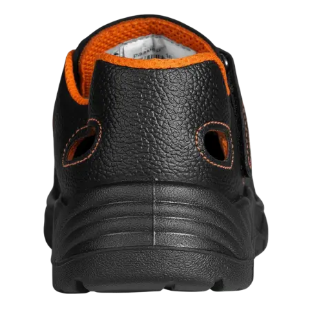 Полуботинки МАСТЕР ПУ кожаные с перфорацией с МП (черный/оранжевый)