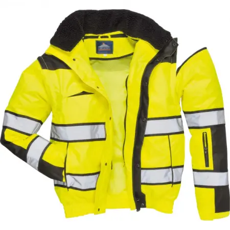 Куртка PORTWEST C466 3в1 зимняя светоотражающая (сигнальный жёлтый/черный)
