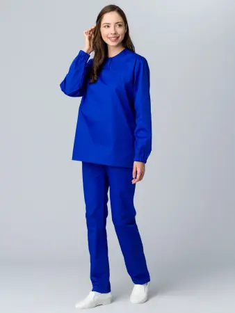 Женский костюм ХАССП-Стандарт (ткань Оптима, 160), васильковый женские медицинские