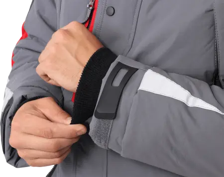 Куртка ХАЙ-ТЕК зимняя (серый/красный/черный)