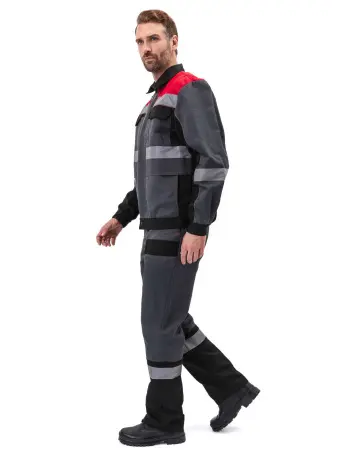 Костюм РЕСПЕКТ с ПК (серый/черный)