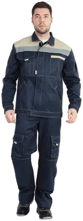 Костюм ДОКЕР с ПК (т.синий/бежевый)