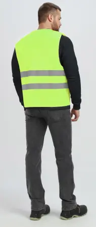 Жилет PROFLINE BASE сигнальный с пуговицами и карманами (желтый)