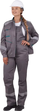 Костюм ГАЛАКТИКА женский с ПК (серый/бирюза)