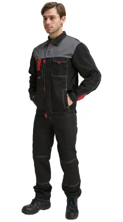 Костюм RONTA KS212 с ПК (черный/т.серый) Костюм RONTA KS212 с ПК (черный/т.серый)