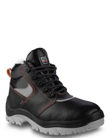 Ботинки РЕСУРС ПУ/ТПУ шерст.мех с МП (черный)
