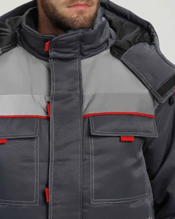 Костюм ФАВОРИТ-2 NEW зимний с ПК (т.серый/св.серый)