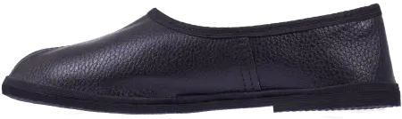 Тапочки нат.кожа закрытые микропора (черный)