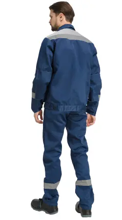 Костюм RONTA KS812 с ПК (т.синий/св.серый)