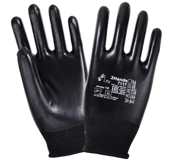 Перчатки 2HANDS SafeFlex Full 7117 Нитрил полное покрытие (черный) Перчатки 2HANDS SafeFlex Full 7117 Нитрил полное покрытие (черный)