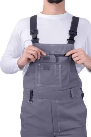 Полукомбинезон ЭДВАНС (серый/т.серый/черный)