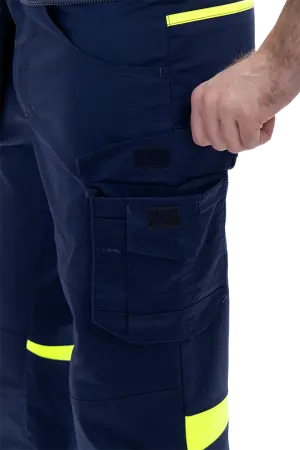 Брюки ACTIVE FLEX / АКТИВ ФЛЕКС (т.синий/флуоресцентный желтый)