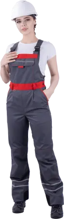 Полукомбинезон ХАЙ-ТЕК женский (серый/красный/черный)