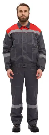 Костюм ЛЕГИОН с ПК (т.серый/красный)