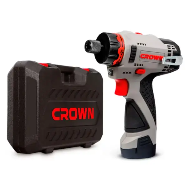 Аккумуляторный шуруповерт CROWN CT21072HBX-2 BMC 12В Li-ion 2х2,0Ач 380/1250об/мин Аккумуляторный шуруповерт CROWN CT21072HBX-2 BMC 12В Li-ion 2х2,0Ач 380/1250об/мин