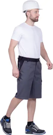 Брюки ХАЙ-ТЕК SAFETY (серый/чёрный/красный)