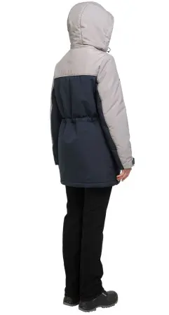 Куртка АЛЬФА женская зимняя (синий/серый)