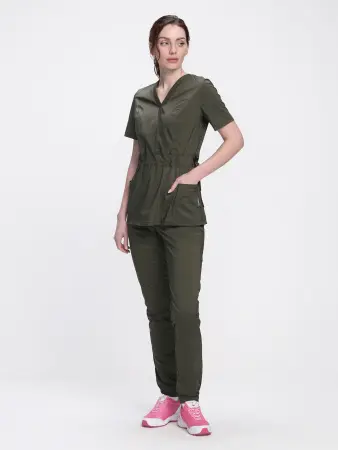 Костюм хирургический MEDLINE МОДЕРН-004 женский с БР (хаки) женские медицинские