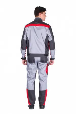 Костюм Факел NEW, п/к, т.серый/красный/св.серый