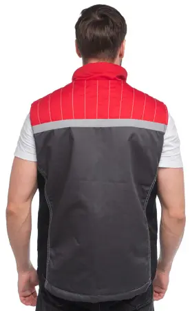 Жилет ФОРМУЛА зимний с СОП (т.серый/красный)