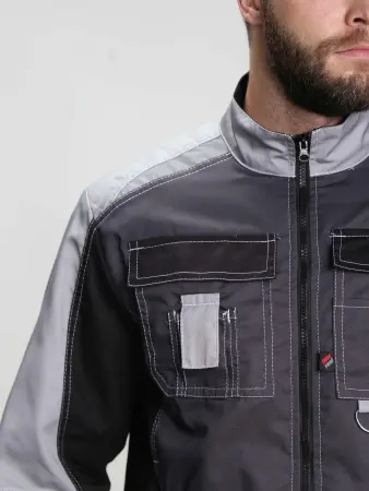 Костюм ВЕКТРОН-1 с БР (т.серый/св.серый/черный)