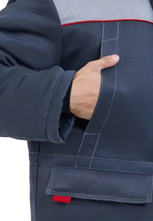 Костюм СТАНДАРТ зимний с ПК (т.серый/св.серый)