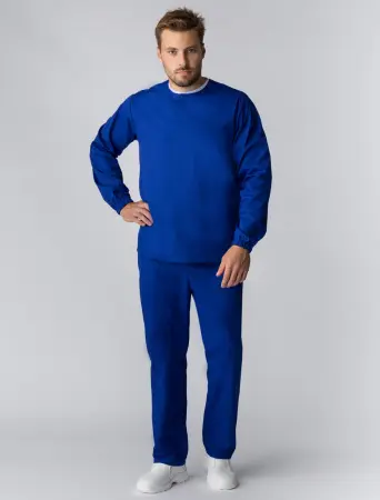 Костюм ХАССП-СТАНДАРТ с БР (васильковый) мужские медицинские