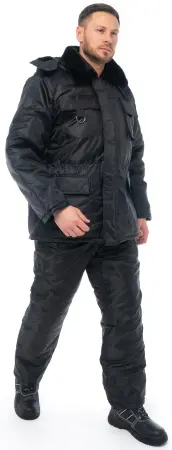 Костюм ОХРАННИК зимний с ПК (черный)