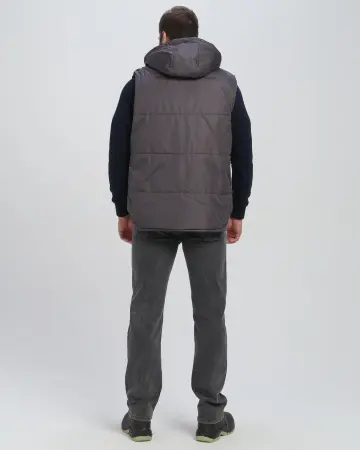 Жилет РЕСПЕКТ зимний с капюшоном (т.серый)