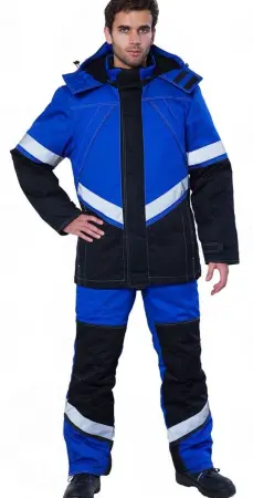 Костюм зимний с ПК (васильковый/черный)